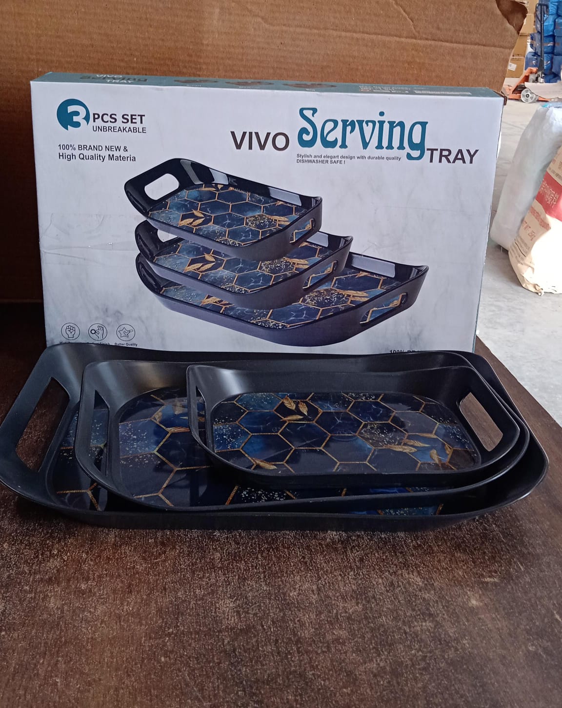 Premium Plastic Serving Tray (3 Pc) Premium Plastic Serving Tray (3 Pc)